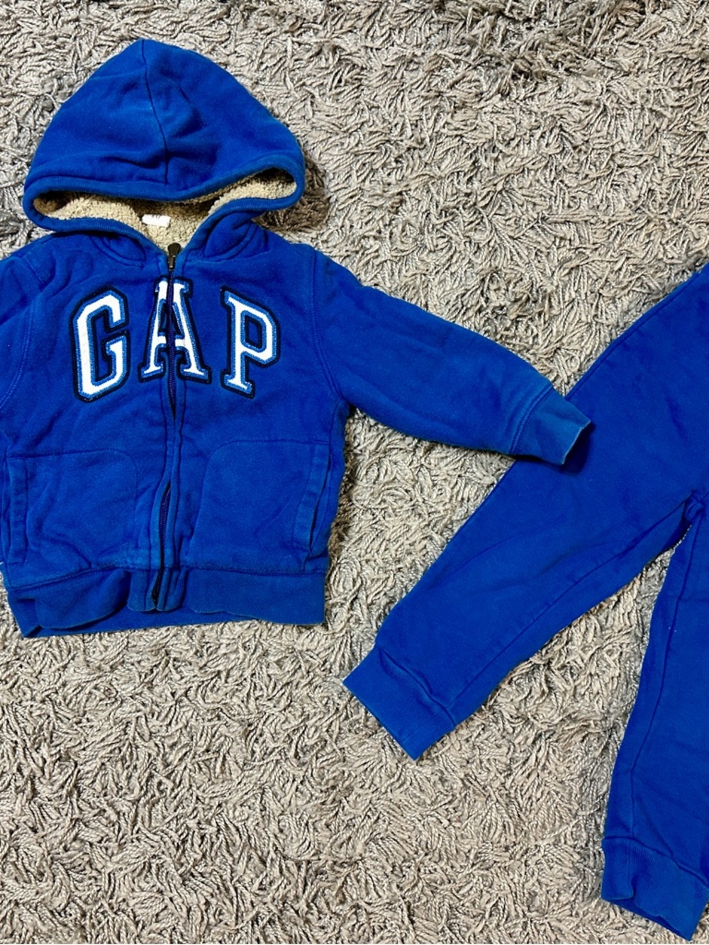 GAP Royal Blue Hooded Sweatshirt and Joggers Set